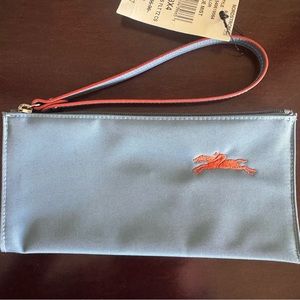 Longchamp wristlet Husky Blue NWT